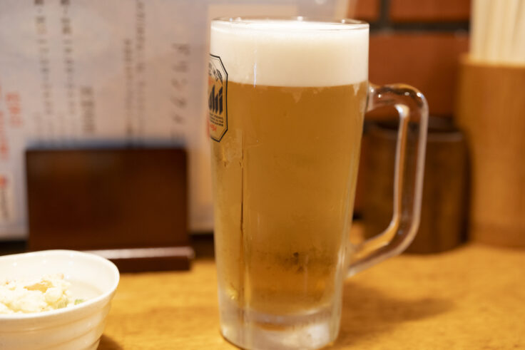 画像 焼鳥居酒屋とりひろの生ビール
