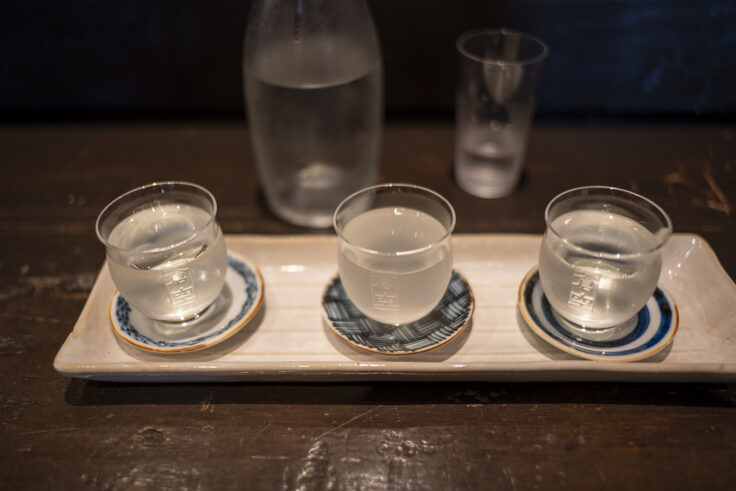 藤岡酒造株式会社のBAR日本酒試飲3種