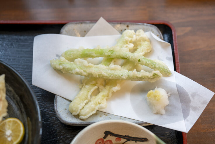 画像 手打ちうどん 飩兵衛のアスパラ天
