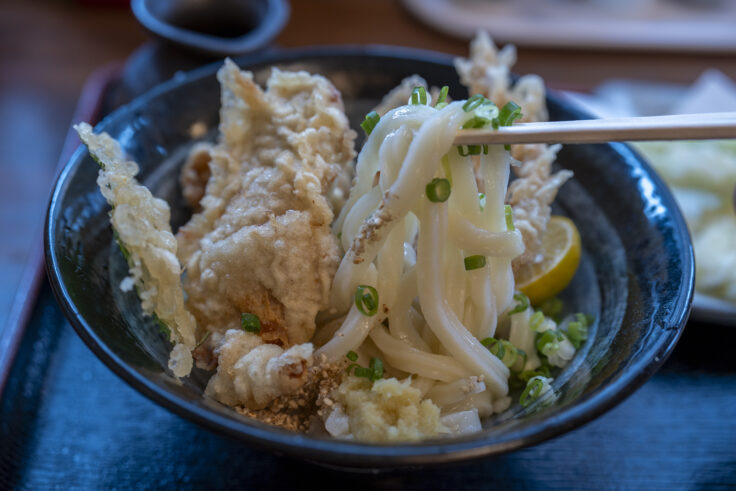 画像 手打ちうどん 飩兵衛のとり天ぶっかけ2