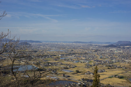 嶽山からのサンポート高松方面