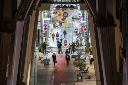 高松市アーケード商店街俯瞰撮影