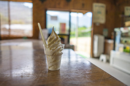 しおのえふじかわ牧場売店ソフトクリーム