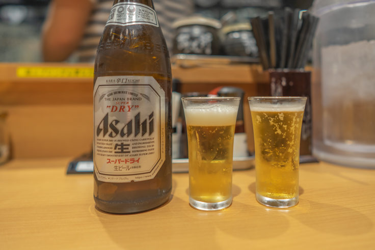 賀正軒でビール