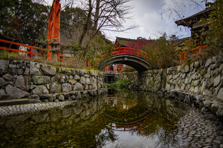 下鴨神社の朱橋