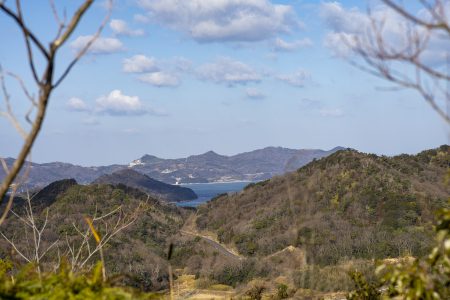 さぬきの森森林浴公園展望広場から見た海