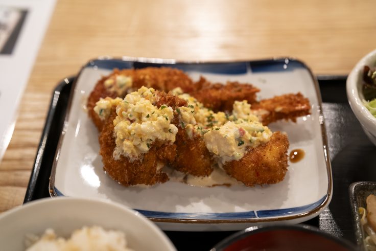 NHK 高松放送局エビフライ定食2