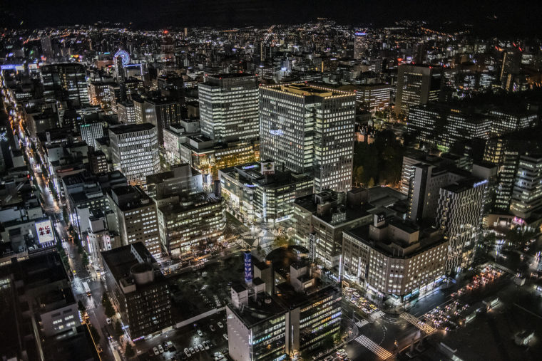 札幌JRタワー展望室からの夜景2