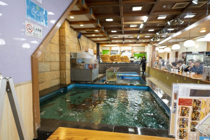 丸亀市活魚料理一徳の生簀