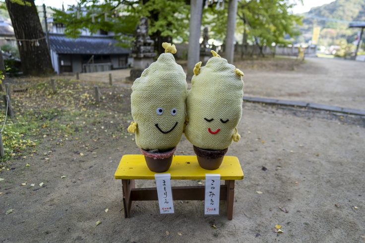 岩部八幡神社のイチョウ人形